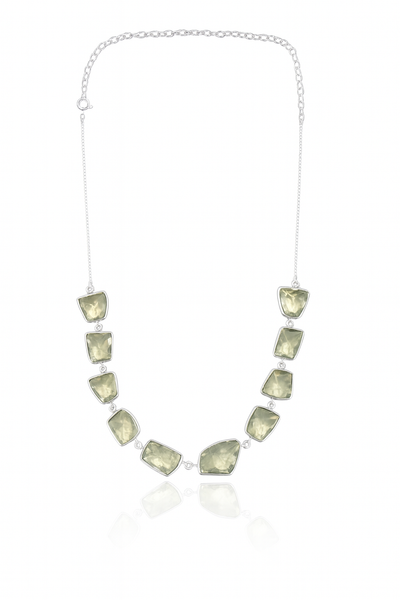 Iceland Glacial Horizon Necklace - Green Amethyst