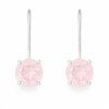 Aurora Ice Drop Earrings Rose Quartz