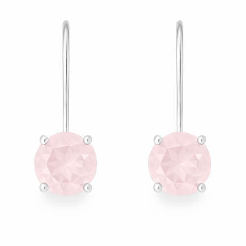 Aurora Ice Drop Earrings Rose Quartz