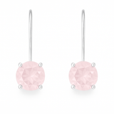 Aurora Ice Drop Earrings Rose Quartz