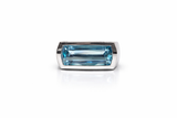 Icelandic Glacier Bar Ring Blue Topaz
