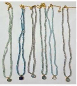 Jaipuri Beaded Gemstone Necklace with Drop
