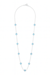 Indira Eleven Gemstone Celestial Necklace Blue Topaz