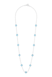 Indira Eleven Gemstone Celestial Necklace Blue Topaz