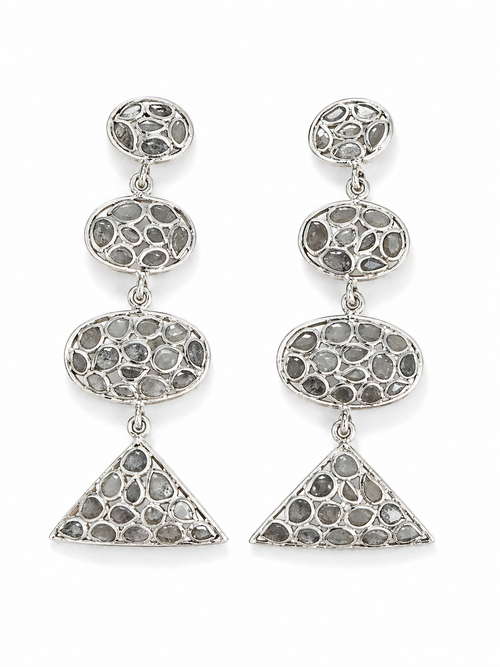 Jaipur Nocturne Sliced Diamond Cascade Earrings