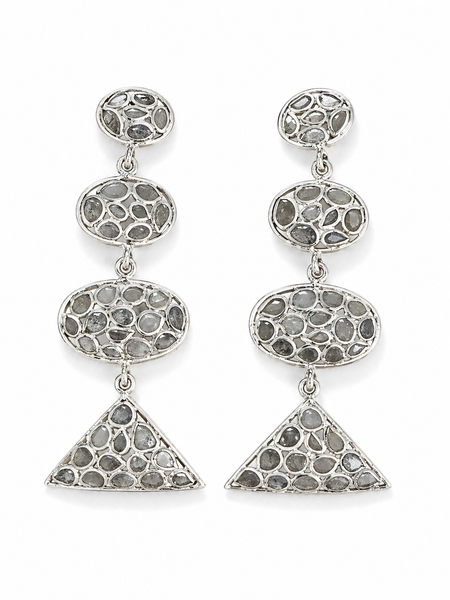 Jaipur Nocturne Sliced Diamond Cascade Earrings