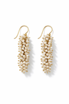 Gold Plated Pearl Coral Drop Earrings