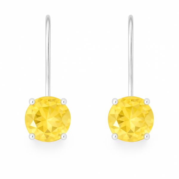 Aurora Ice Drop Earrings Citrine
