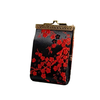 Cherry Blossom Brocade RFID Card Holder | Black & Red