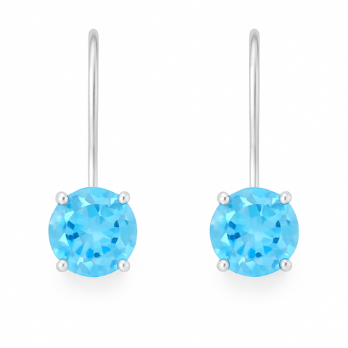 Aurora Ice Drop Earrings Blue Topaz
