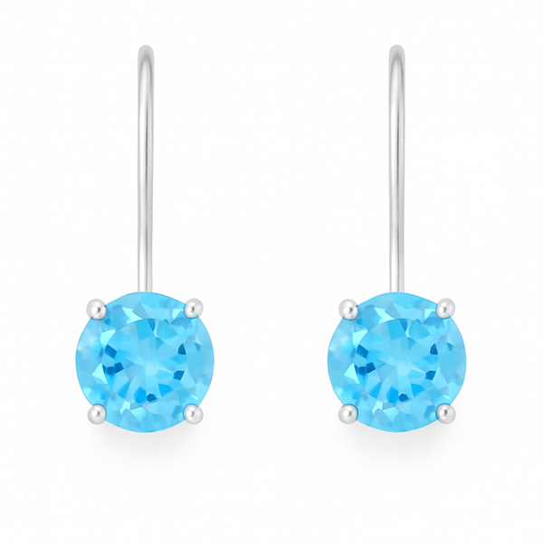 Aurora Ice Drop Earrings Blue Topaz