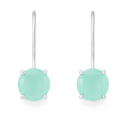 Aurora Ice Drop Earrings Aqua Chalcedony