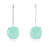 Aurora Ice Drop Earrings Aqua Chalcedony
