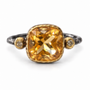 Jaipur Palace Cushion Ring - Citrine