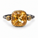 Jaipur Palace Cushion Ring - Citrine