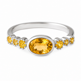 Rani Oval Stackable Ring - Citrine
