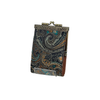 Paisley Brocade RFID Card Holder | Orange & Black