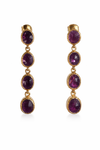 Jaipur Garnet Cascade Earrings – Gold Plated