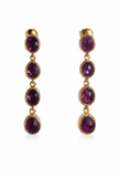 Jaipur Garnet Cascade Earrings – Gold Plated
