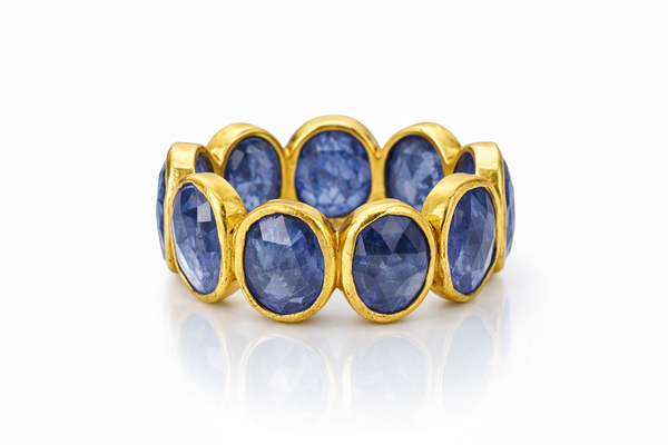 Jaipur Cobblestone Sapphire Band