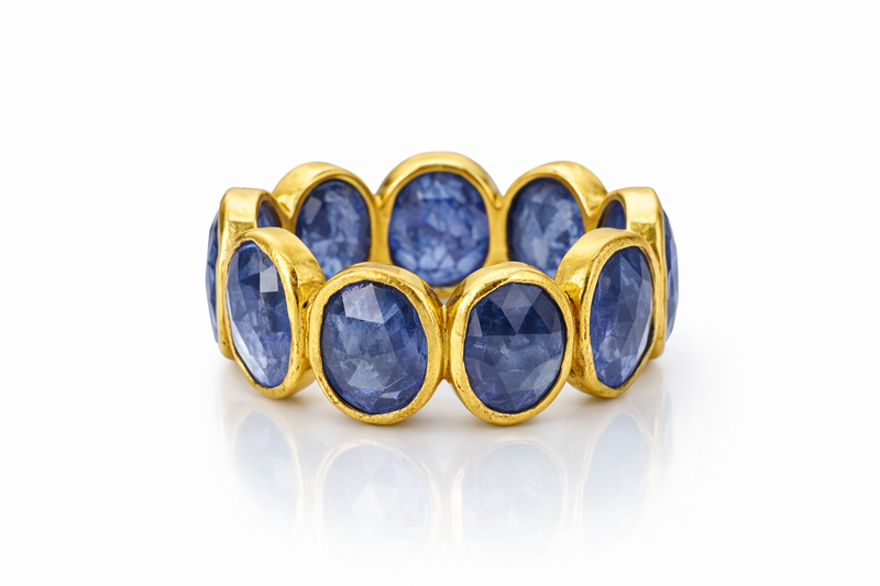 Jaipur Cobblestone Sapphire Band