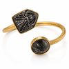 Black Rutilated Quartz Talisman Durga Twist Cuff