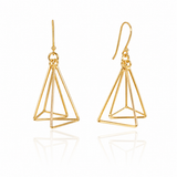 Gold Plated Geometrische Dreiecke Earrings