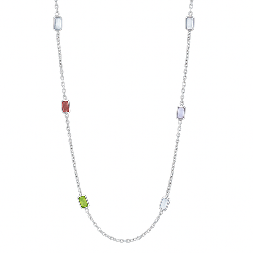 Modern Maharani Gem Bar Necklace