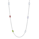 Modern Maharani Gem Bar Necklace