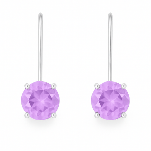 Aurora Ice Drop Earrings Amethyst