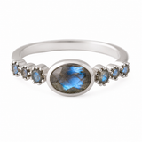 Rani Oval Stackable Ring - Labradorite