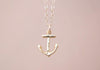 14Kt Gold filled Chain, with Gold Vermeil Anchor Pendant
