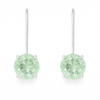 Aurora Ice Drop Earrings Green Amethyst
