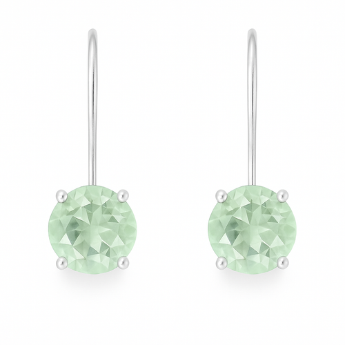 Aurora Ice Drop Earrings Green Amethyst