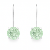 Aurora Ice Drop Earrings Green Amethyst