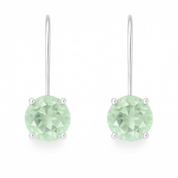 Aurora Ice Drop Earrings Green Amethyst