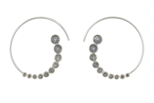 Jaipuri Ten Stone Swirl Labradorite