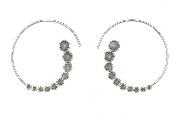 Jaipuri Ten Stone Swirl Labradorite