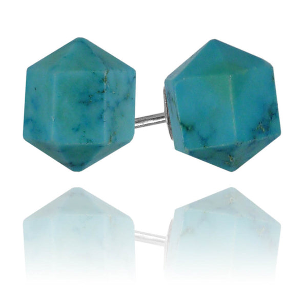 Structured Stone Glacier Studs Turquoise