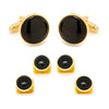 Gold and Onyx Stud Set