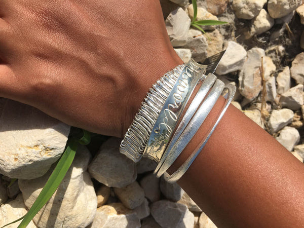 Brushed Three Collective Bangles