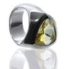 Faceted Triangle Stone Ring