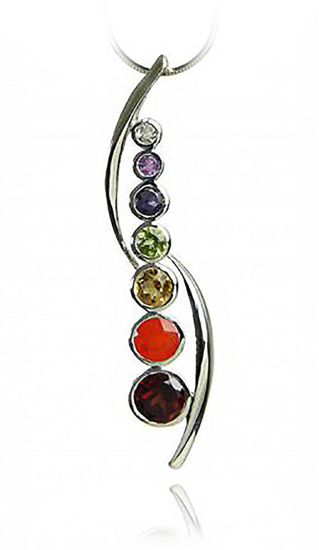 Eight Stone Free Style Bubble Ring Mixed Stones