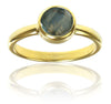 Gold Plated Stackable Jaipuri Circle Ring Labradorite 5