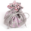 Jewelry Pouch Cherry Blossom - Grey