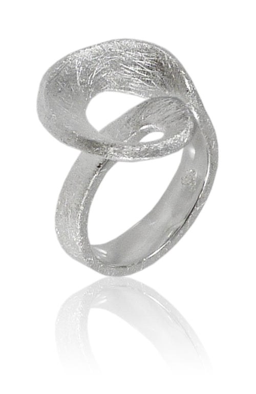Brushed Guggenheim Swirl Ring