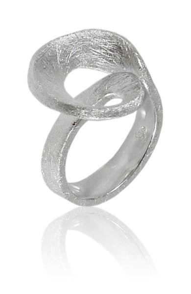 Brushed Guggenheim Swirl Ring