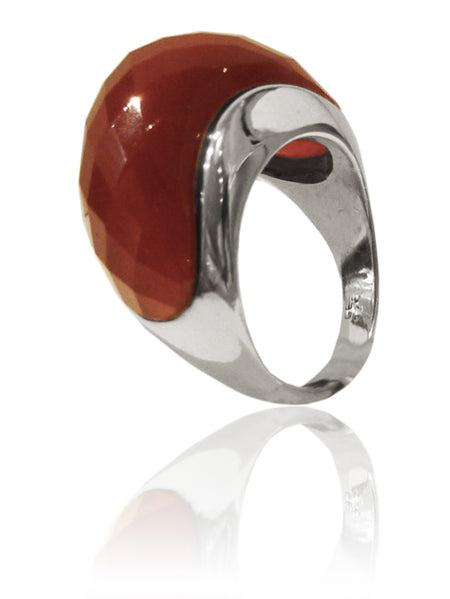 Charmed Snake Ring Clear Quartz