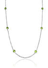 Tiny Kathak 7 Stone Necklace Peridot
