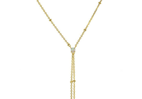Opal Lariat Necklace